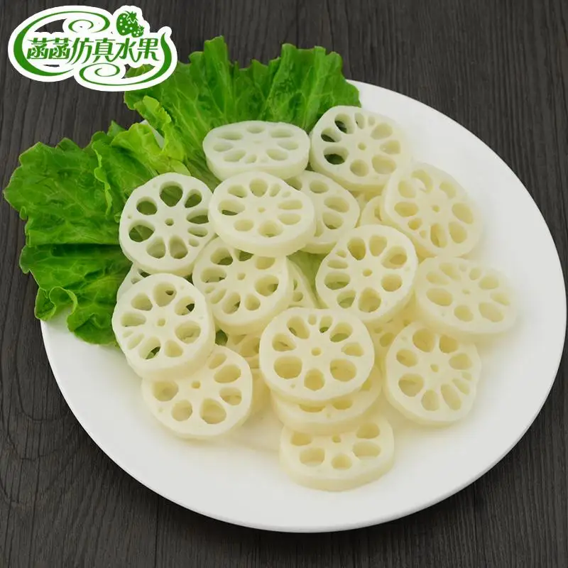 

Artificial food pvc lotus fake vegetables lotus root slice model decoration toys