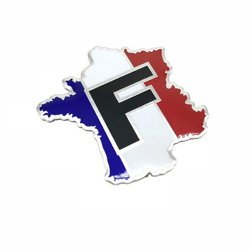 Insignia del emblema nacional de la bandera de Francia, accesorios de calcomanía para Peugeot, Citroen, Renault, coche, bicicleta, motocicleta, 3D