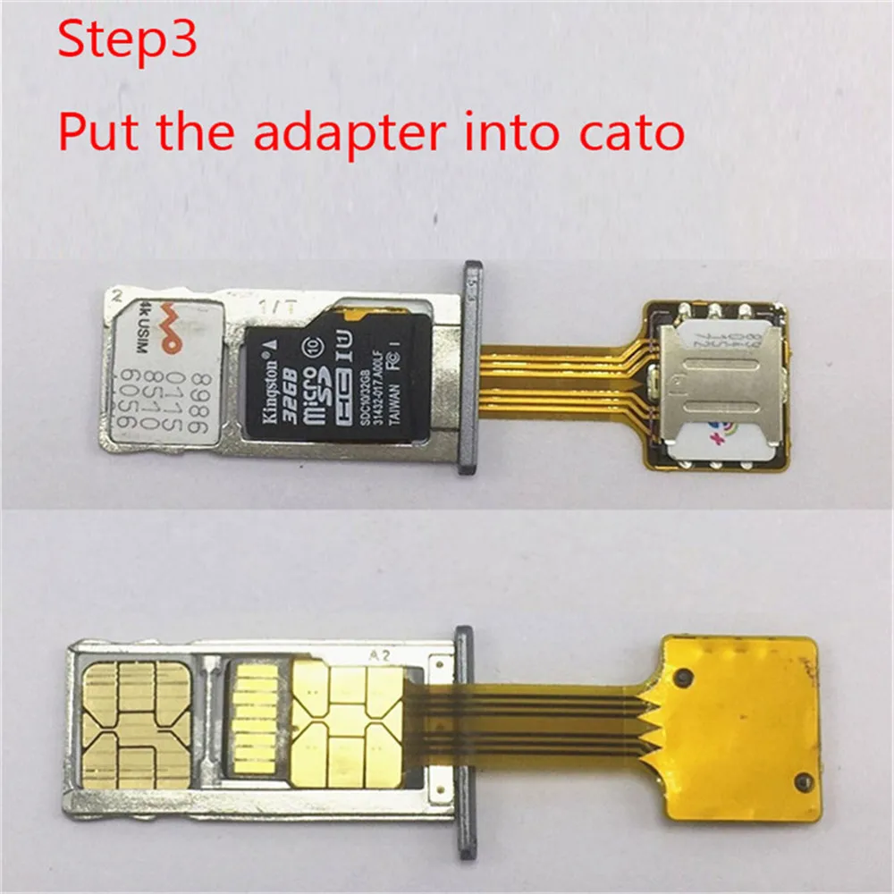 LINGHUANG SIM Extender Card Reader Micro SD Hybrid Double Dual-Sim Card Nano Sim Extension Adapter for Xiaomi Redmi Huawei