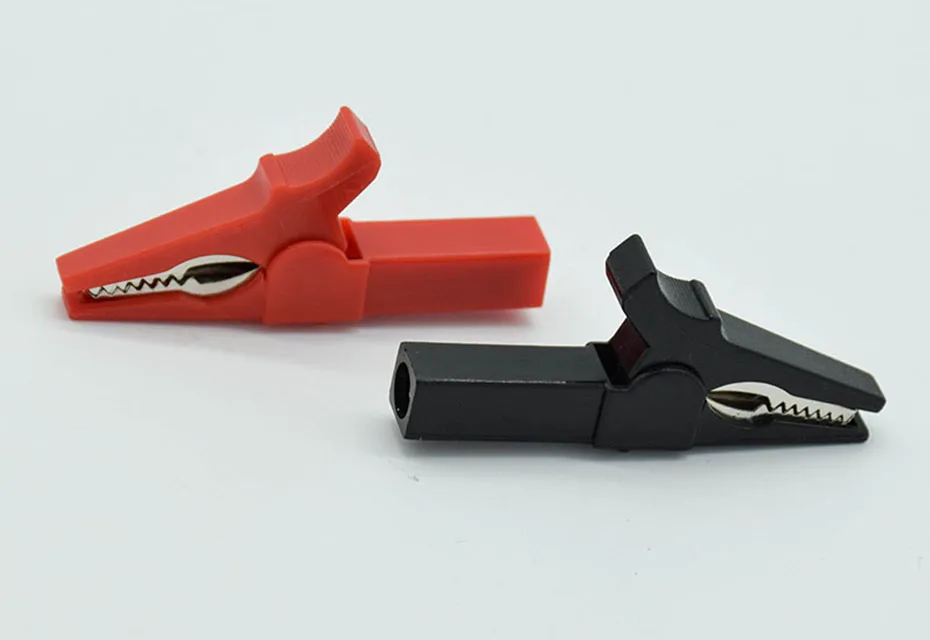 Batterietestclip, 55 mm, HV-Krokodilklemme für Bananenstecker, 4 mm Multimeterstift, Kabelsonden, Krokodilklemme, 6 Farben sind verfügbar – Detail 2
