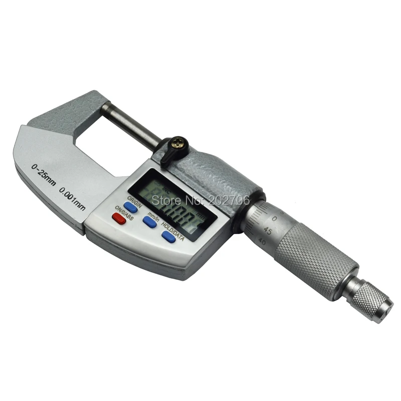 0-25mm*0.001mm IP65 water proof digital micrometer caliper gauge 0.001mm IP54 digital Measuring tools thickness gauge