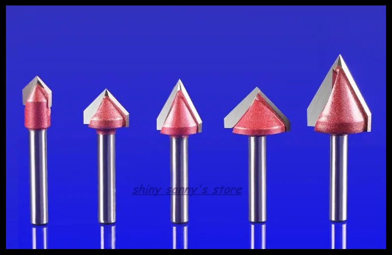 3pcs/Lot 6x16mm 60/90/120 Degree CNC Router 3D Wood Engraving Bit Woodworking Bit Tungsten Solid carbide End Mill Brand New