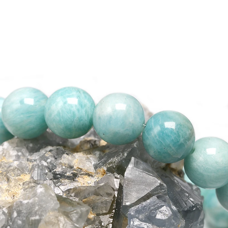 AAA Natural Amazonite Stone Bead Bracelets Women Men Jewelry Gemstones Bracelet Christmas for Girls Lucky Gift Drop Shipping