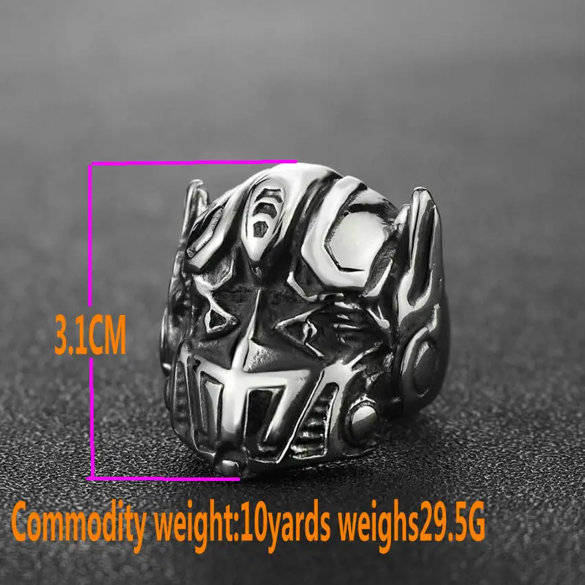 Men's stainless steel ring        Optimus Prime Ring         Robot ring         Transformers ring