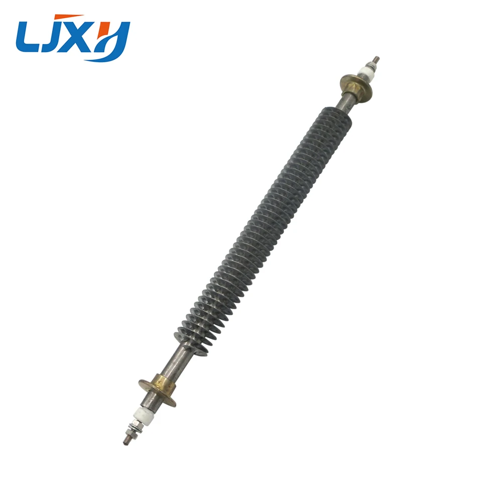 LJXH Finned Tubular Heater Straight Type Air Dry Heating Pipe 304 Stainless Steel Tube Dia. 12mm, 220V,400W/500W/600W