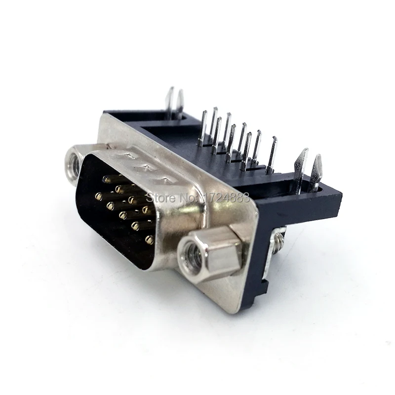 DB9 PCB adapter connector RS232 serial Angle 90 data cable connector Com plug 9pin hole port socket female&Male D type