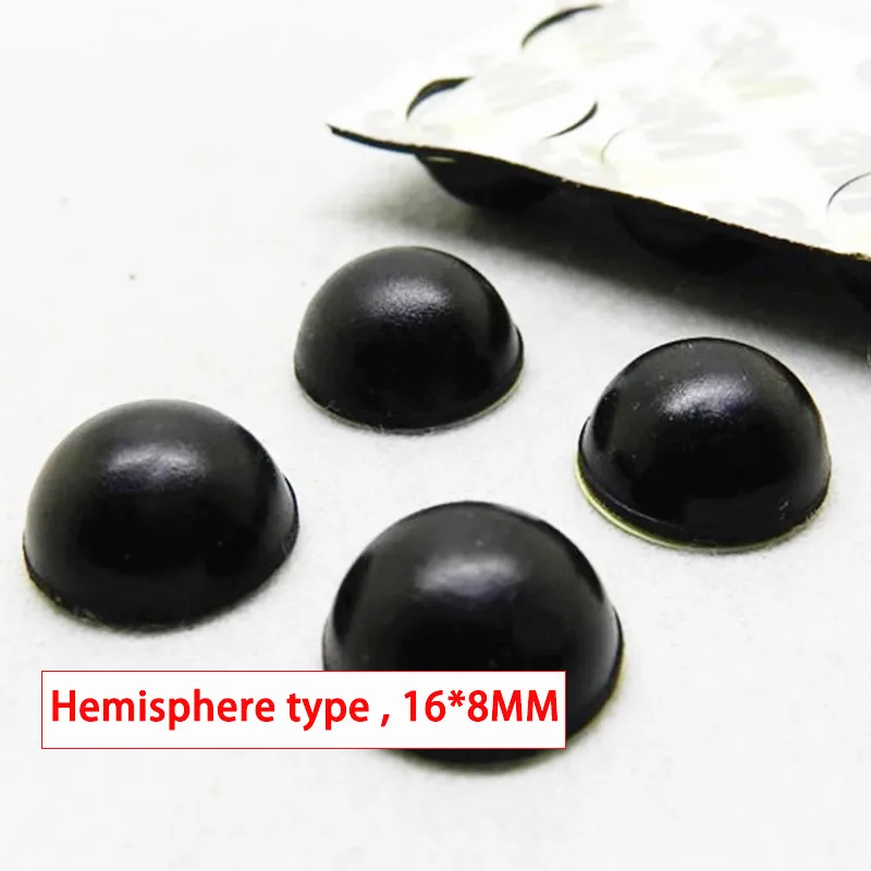 20pcs Hemisphere 3M Audio Speaker Amplifier Shock Absorber Feet Pad Vibration Absorption Rubber Anti-shock Self-adhesive 16*8mm