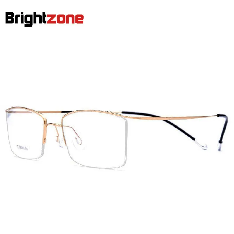 Lightzone – monture de lunettes à demi-bord pour hommes et femmes, 4 couleurs, titane Super élastique, Prescription, myopie, hypermétropie