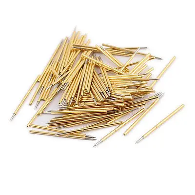 

100pcs P048-B 0.5mm Dia 12mm Length Metal Spring Pressure Test Probe Needle