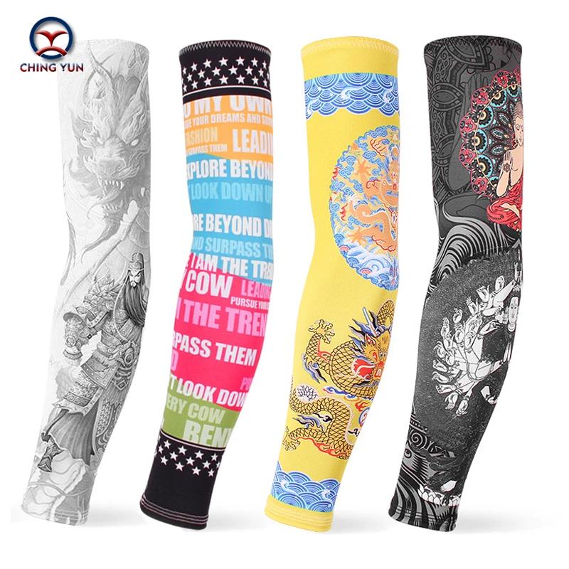 CHING YUN New Fashion Tattoo Sleeves Arm Warmer Unisex UV Protection Outdoor Temporary Fake Tattoo Arm Sleeve Warmer Two sleeves