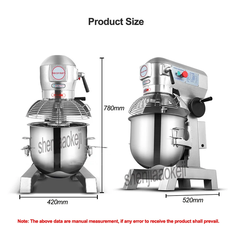 Automatic dough mixer  LC-B20 Commercial multi-function 20L cream mixer  3 in 1 mixing machine eggbeater 220v / 50hz 1100w