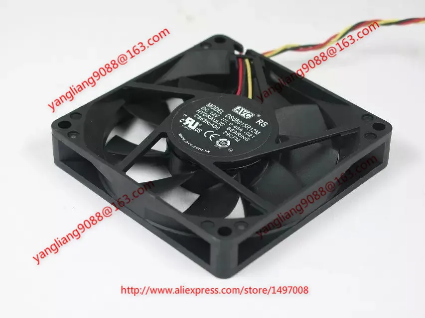 AVC DS08015R12M 021 DC 12V 0.48A 80x80x15mm Server Cooling Fan