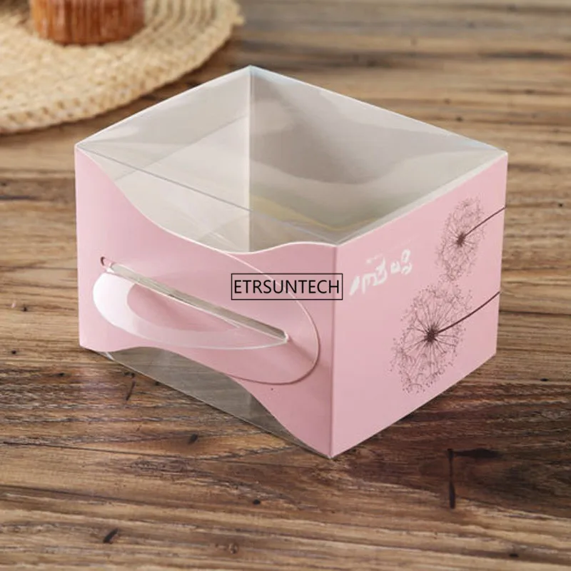 500Pcs/Lot Simple Single Cut cake Boxes small west point box  Macaroon Cake Boxes Biscuits Boxes for Baking Decoration Package