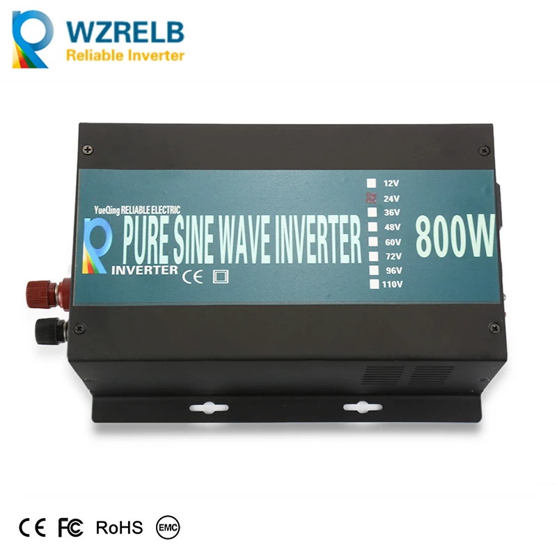 WZRELB Reliable Pure Sine Wave Solar Inverter 12V/24V/48V/96V DC to 120V/220V/230V/240V AC 800W Outdoor Home Frequency Inverter