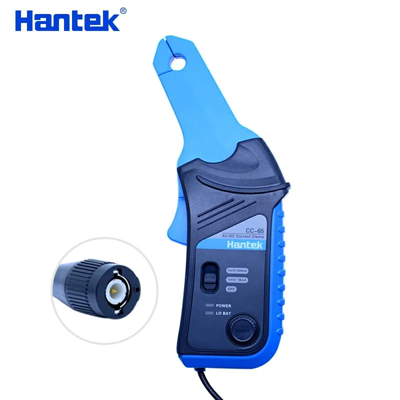 Hantek AC/DC Current Clamp for oscilloscope CC-65 CC-650 20KHz/400Hz Bandwidth 1mV/10mA 65A/650A with BNC plug