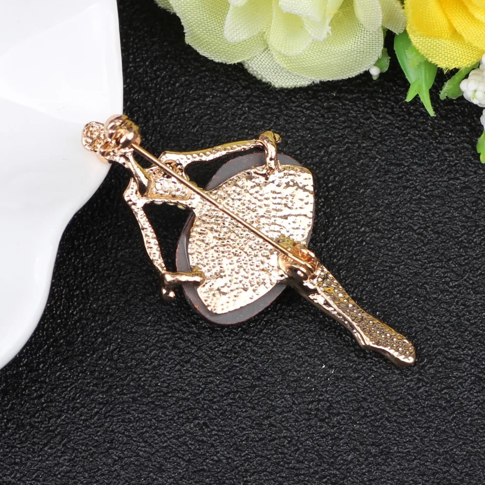 Bonsny Rhinestone Ballet Dancer Girl Brooch For Women Brooches Pin Collar Scarf Decoration New Fashion Jewelry Gift Accessories