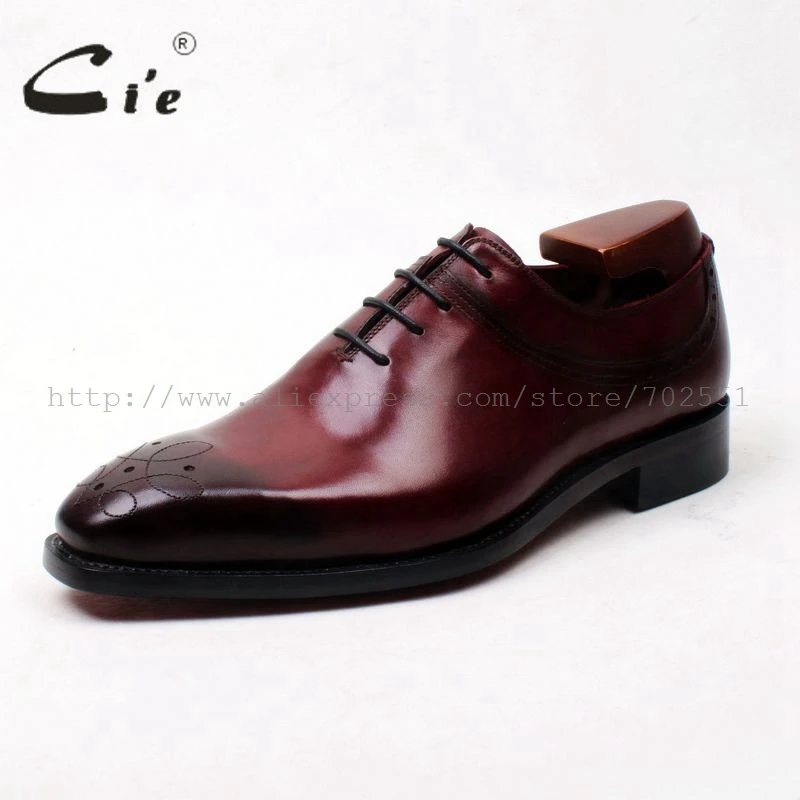 cie Free Shipping Bespoke Custom Handmade Calf Leather Patina Men\'s Dress/classic /casual Oxford Leather Outsole Shoe NO.ox593