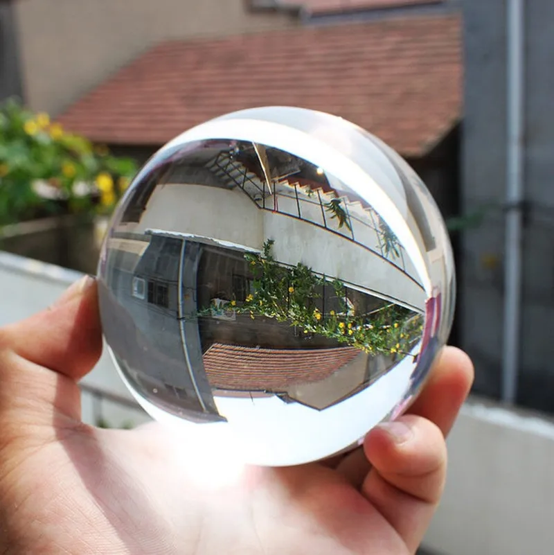 70mm Nice Clear Rare Quartz Crystal glass Ball Magic Sphere Fengshui Glass Lucky Ball Crafts For Office Home Decoration Gift