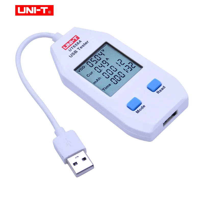 USB Tester UNI-T UT658A/C/DUAL Voltage and Current Monitors Volt Ampere Digital Product Charger Capacity Meter with Data Storage