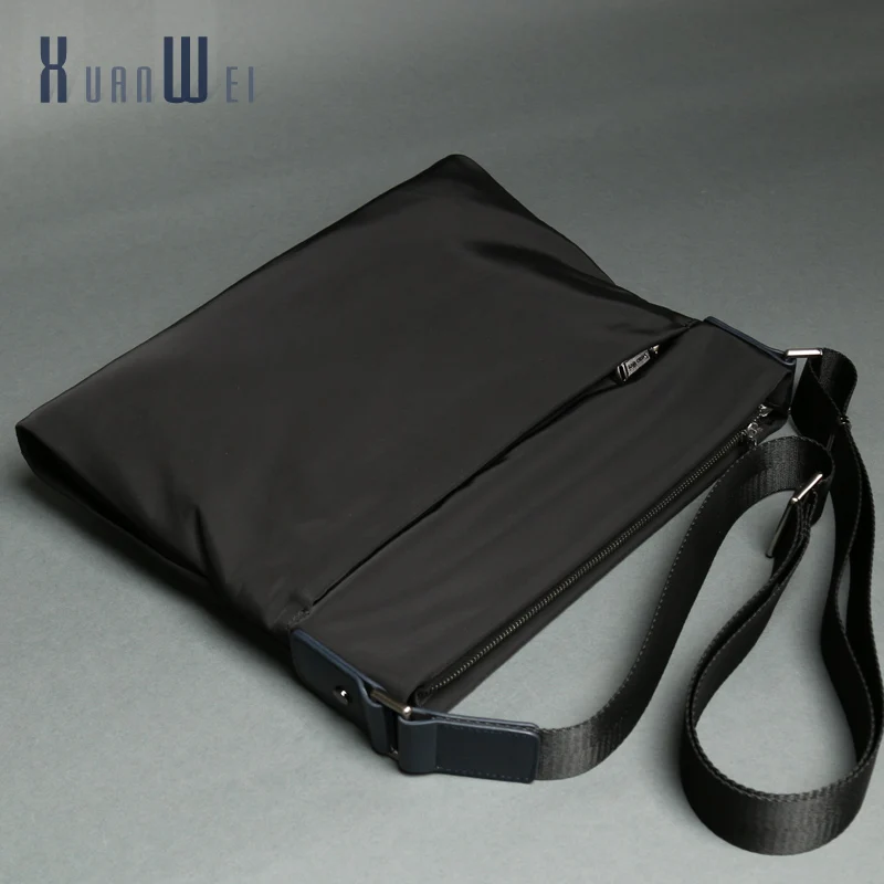 Fashion Black Men Bags Casual Man Shoulder Bags Soft Nylon Briefcases Canvas Bags Crossbody Messenger Bags