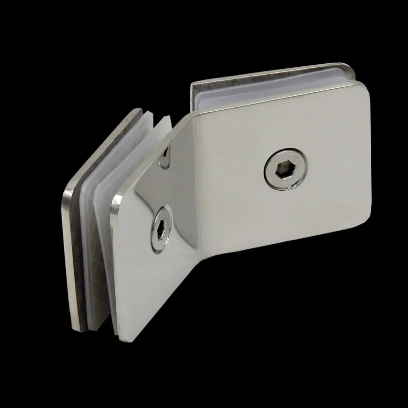 Stainless steel glass clamp, Mirror surface,90/180/0degree,Single retaining clip, shower, square cut folders  Bathroom Hardware