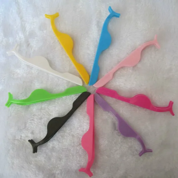 1pc False Eyelash cliper tool Tweezers Fake EyeLash Applicator Extension Curler Nipper Auxiliary Clip Clamp Makeup Forceps Tools