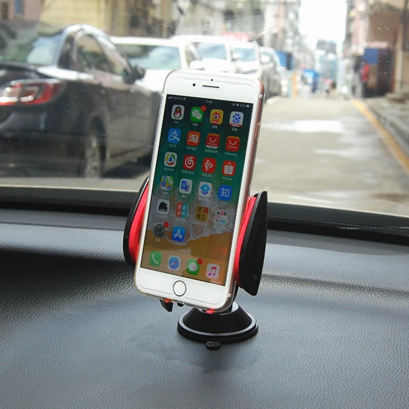 拡張可能な車のダッシュボードホルダー,安定したシリコンジェルパッド,360度回転,gpsディスプレイ