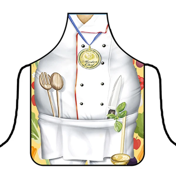 Funny Apron Chef Kitchen Apron for Man Women Dinner Party Cooking Apron Adult Baking Accessories Wholesale CWQ015