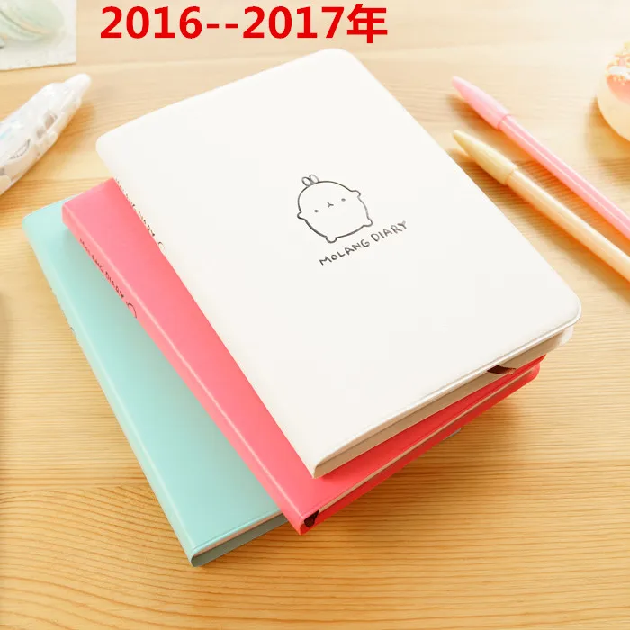 Cute Rabbit Diary Notebook Kawaii Cartoon Journal Planner Agenda Notepad for School Student Note Book Gift Stationery PU Covers