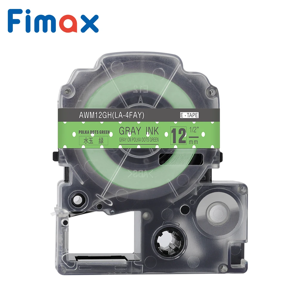 

Клейкая лента Fimax SS12KW LC-4WBN 12 мм черная на белом ST9K 9 мм SD12K LK-4BWV SC18Y, совместимая с Epson и King Jim