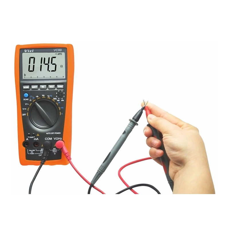 VICI VC99 3 6/7 Auto Range Digital Multimeter DC AC Voltage Current Resistance Capacitance Meter Alligator Probe 100% Original