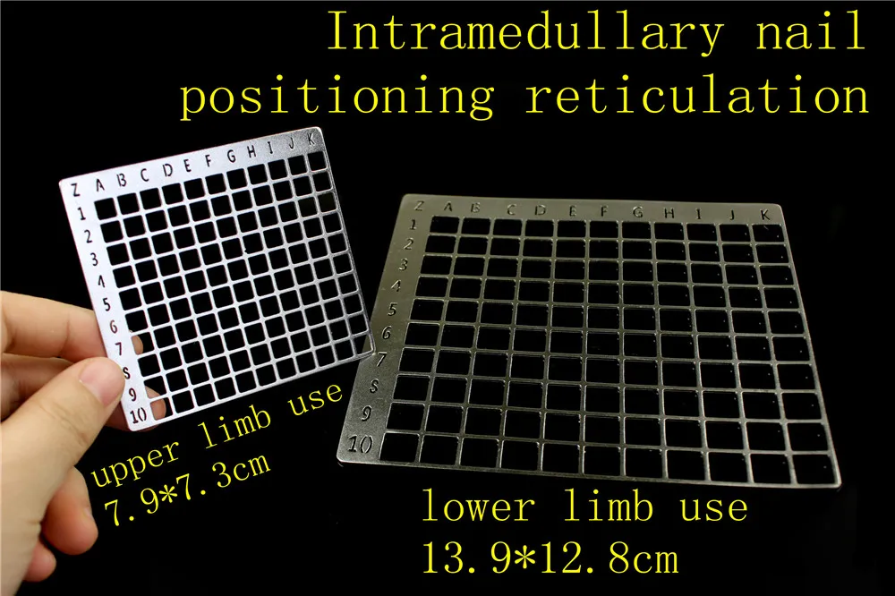 

medical orthopedic instrument upper lower limb humeru femur tibia Intramedullary nail positioning reticulation Positioner grid