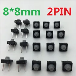 20pcs/lot 8x8x5.5MM 2PIN G78 Conductive Silicone Soundless Tactile Tact Push Button Micro Switch Self-reset