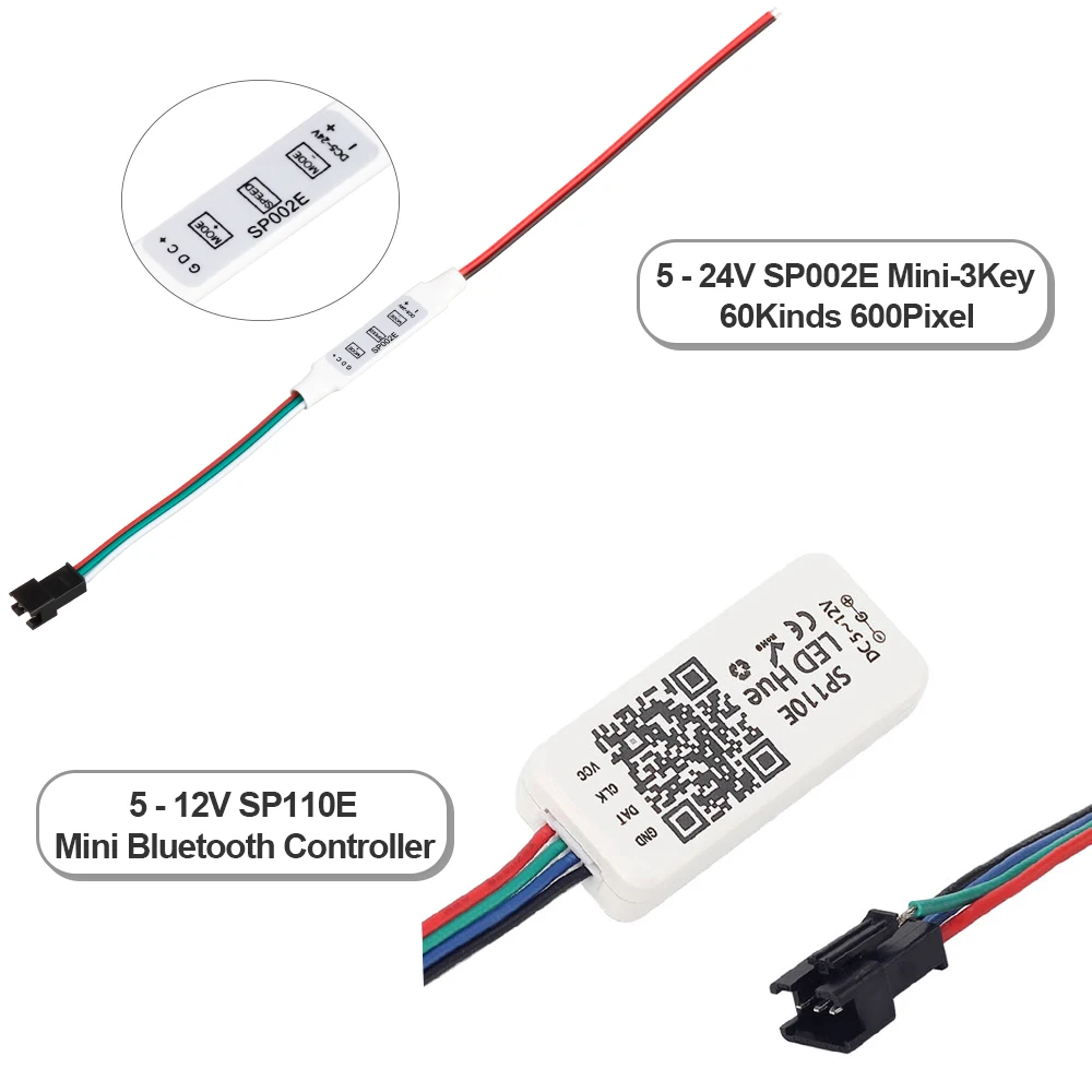 5-24V Mini 3 Key Rf 17 Key 21 Key Led Pixel Strip Licht Controller Usb 17 Sleutel SP110E Bluetooth App Controller Voor WS2811 WS2812B
