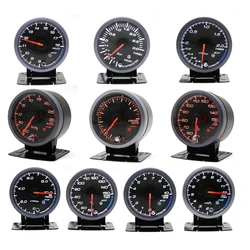 60MM Black Face Boost turbo/Water/Oil temp/Oil press/Voltmeter/Air fuel Ratio/ Exhaust gas temp/tachometer gauge Dual Led Color