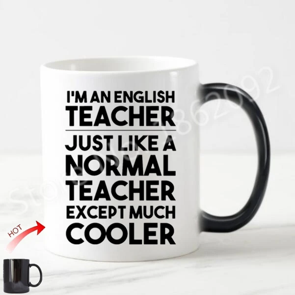 Funny Coffee Mug Tea Cup for English Teacher Novelty English Teacher Like Normal Teachers Just Much Cooler Quote Gifts Ceramic