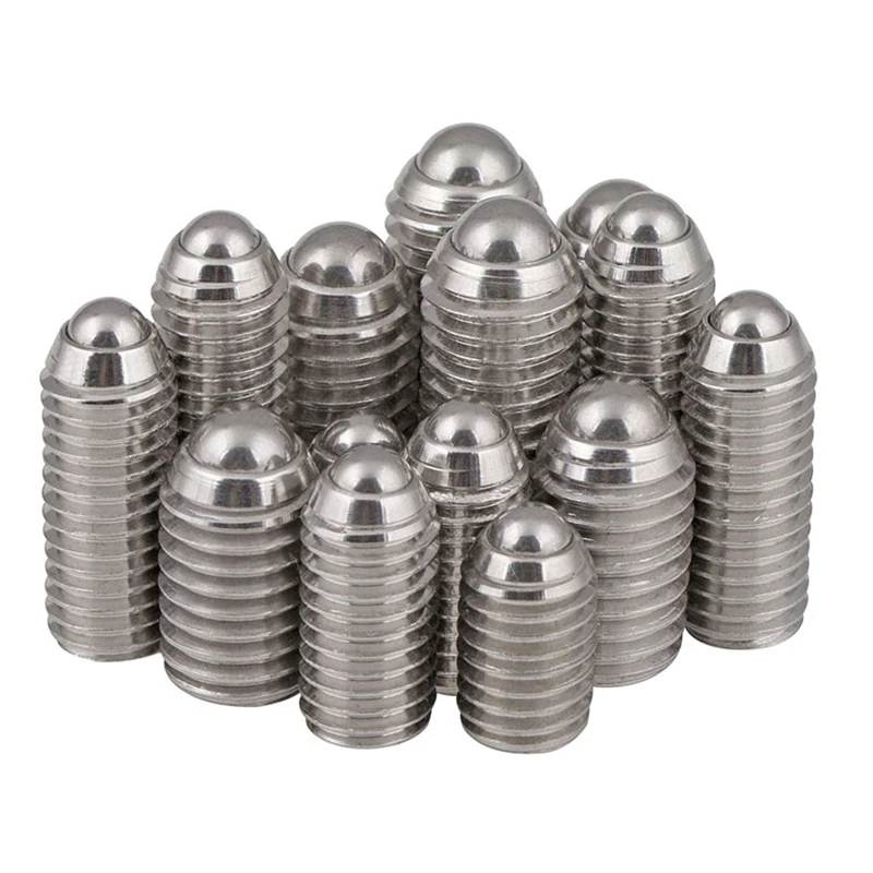 10pcs M3 M4 M5 M6 M8 Hex Socket Spring Ball Plunger Set Screw 304 stainless steel wave beads positioning marbles tight screws