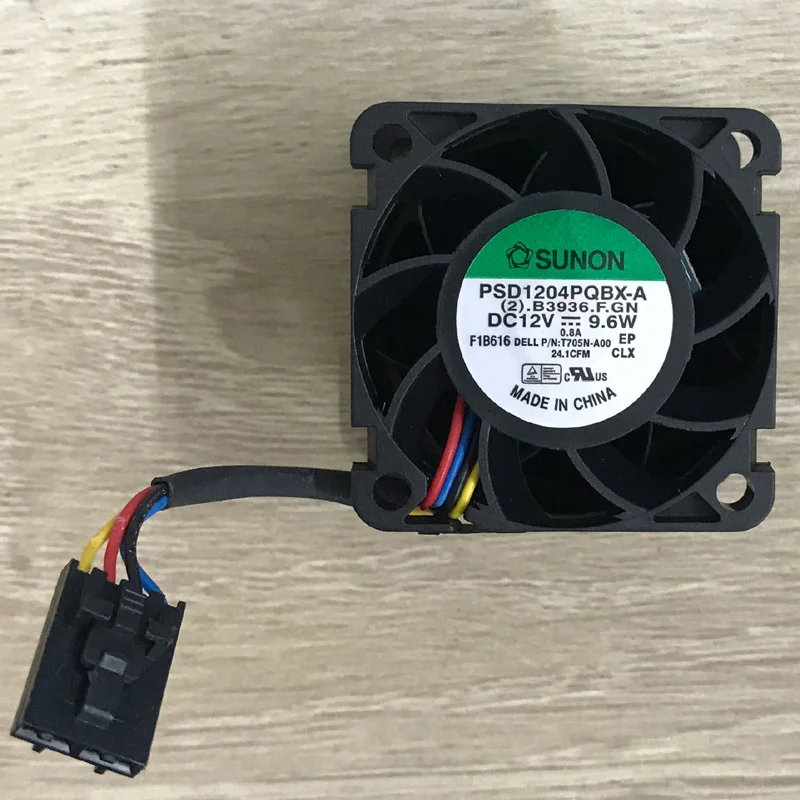 Оригинальный охлаждающий вентилятор PSD1204PQBX-A 9,6 W 12V 40*40*28mm 4Pin T705N N229R для PowerEdge R210