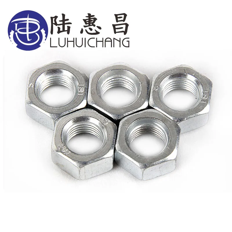 LUHUICHANG 50pcss M2 M2.5 M3 M3.4 M4 M5 M6 Galvanized Hex Nut Hexagon Nuts Suit For Screws Bolts