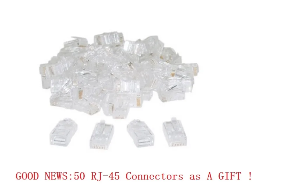 Mogood Network Tool Goedkoper, 3 In 1 Crimper Tool, Kabel Test, Draad Strippen Mes, 50 Stuks RJ-45 Connectors,