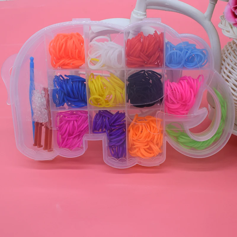 

600pcs rubber bands bracelets loom Children toys girl gift hair band colorful gum make woven bracelet kids diy toy dropshipping