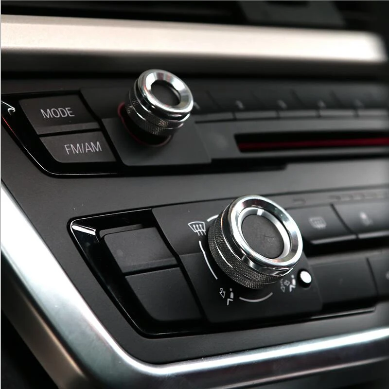 For BMW 1 2 3 4 5 6 7 Series GT X1 X5 X6 F30 F10 F15 E70 E71 Car Styling Air Conditioning Knobs Audio Circle Trim Accessories