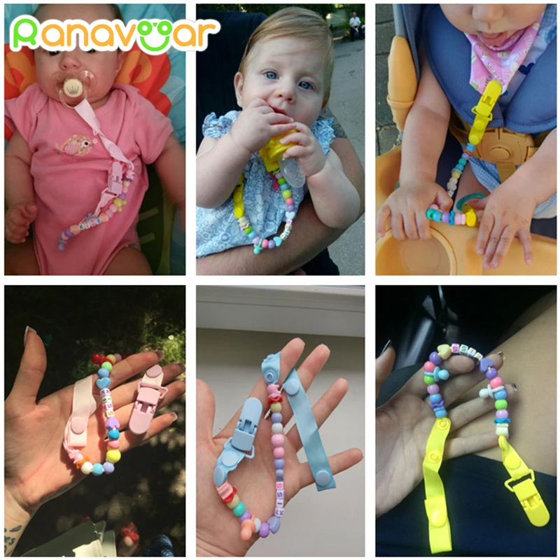 Toddler Baby Hand Made Dummy Pacifier Clip Chain Holder Soother Nipple Strap With Words Feeding Supplies