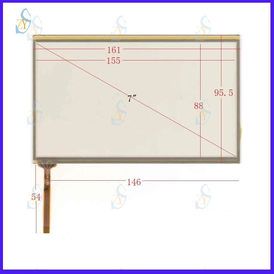 ZhiYuSun 161mm*95mm  7inch 4-wire resistive touch panel  161*96  this is compatible BA319D  for GPS car DVD  Quality good