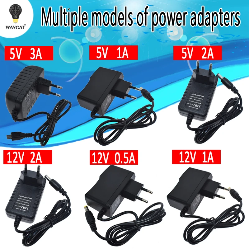 100-240V AC to DC Power Adapter Supply Charger adapter 5V 12V 1A 2A 3A 0.5A EU Plug 5.5mm x 2.5mm DC Plug Micro USB for Arduino