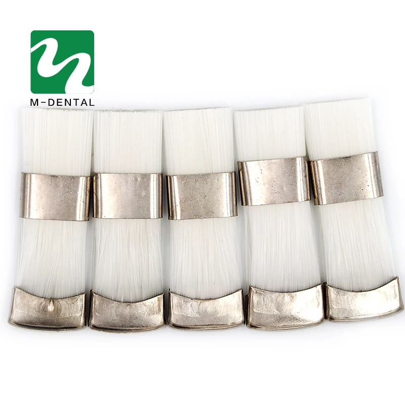Escova plana de cobre de material dental, Limpe as Brocas Dentárias, Produto Dental, 2 cores para escolher, 2pcs
