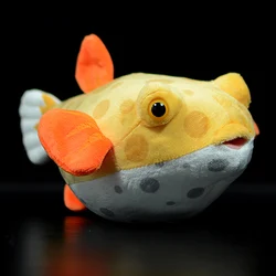 Cute Simulation Boxfish Aracana Rosapinto Real Life Stuffed Plush Toy Super Soft Fish Ocean Animal Doll Model For Boys Kids Gift