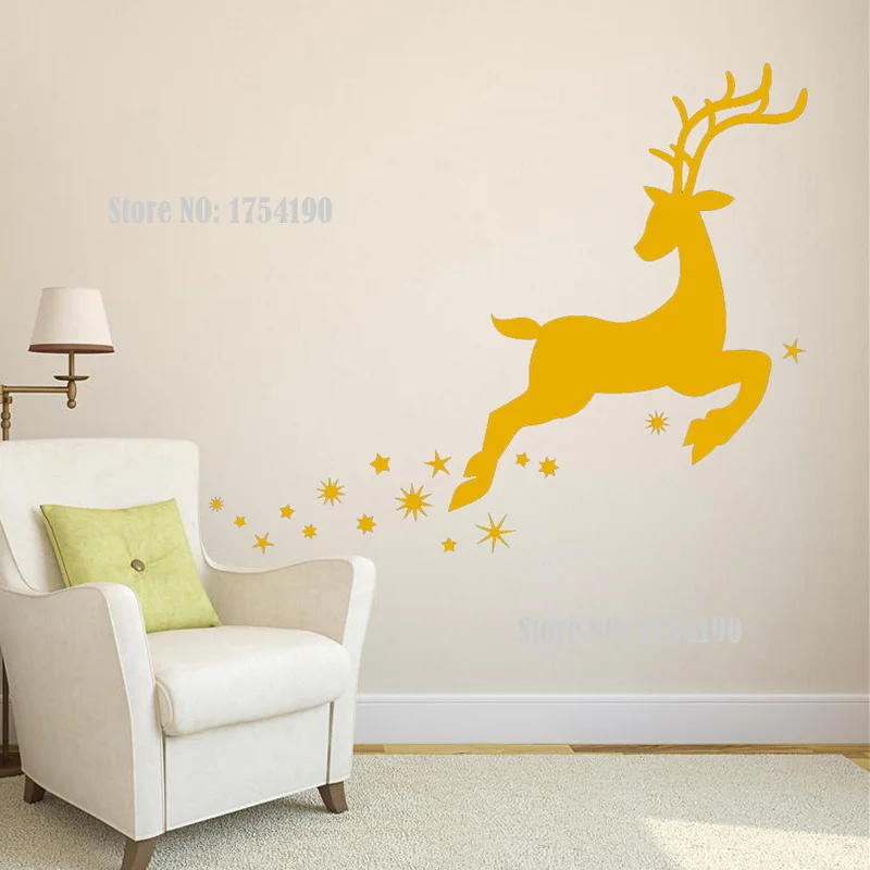 Wall Stickers Deer Head ,Vinyl Wall Decal Deer Head Decor for your Lodge, cabin, Modern Home ,57x70cm ,45x60cm