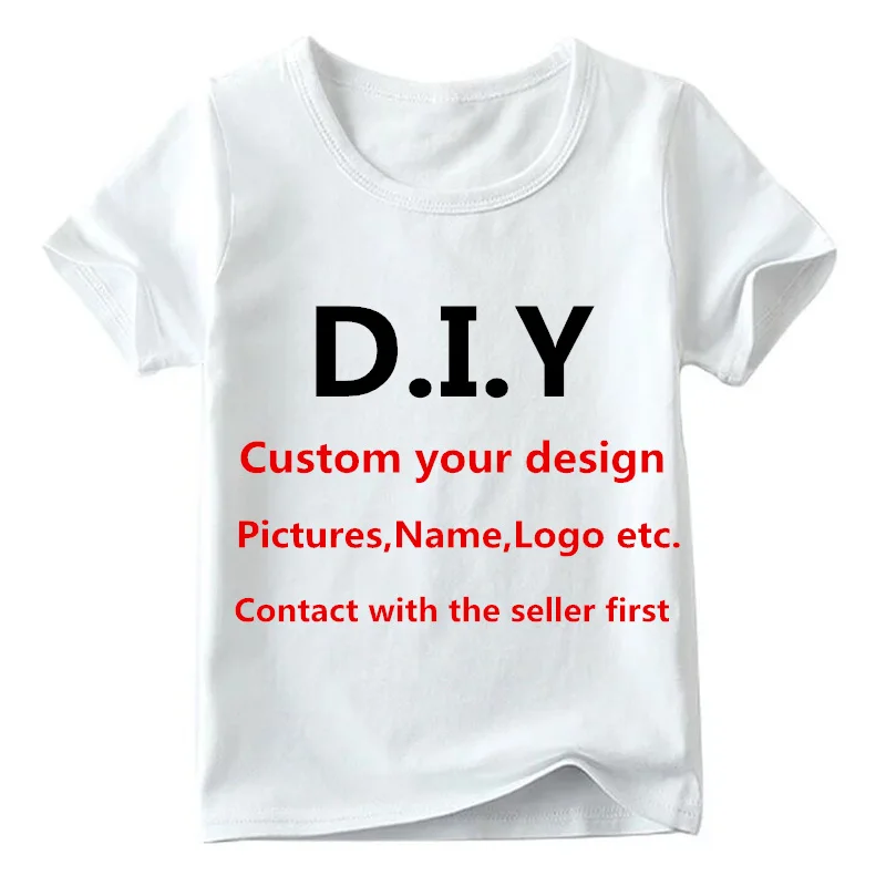 

Kids Customized Print T Shirt Baby Custom Your Own Design T-shirt Boys and Girls DIY Clothes,Contact With Seller First