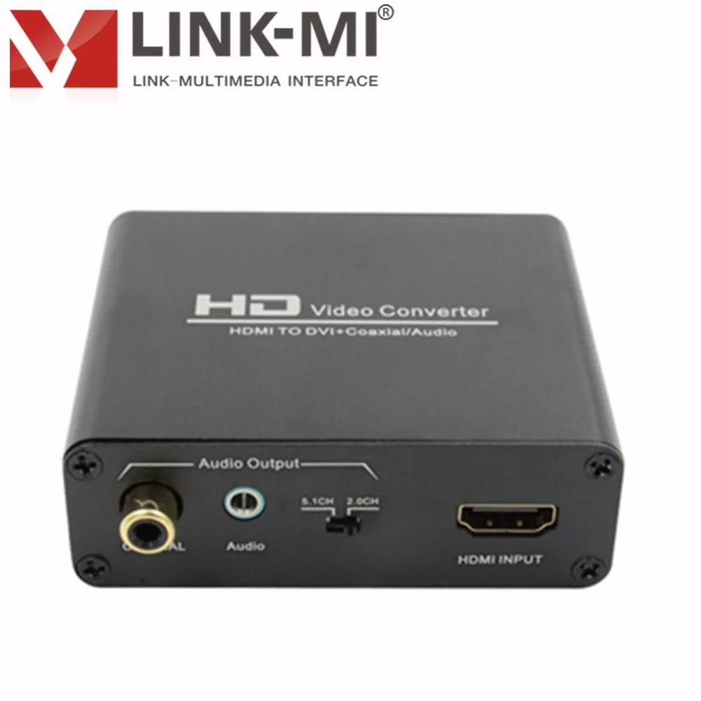 Convertisseur HDMI vers DVI avec Coaxial et Audio 3.5mm, Conforme avec HDMI 1.3, Vidéo HD 1920x1080